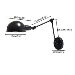 Lampada da parete pieghevole Buzz in ferro Lampada da parete con spada laser nera stupida Stile europeo Stile americano