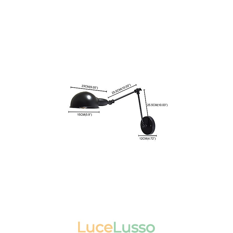 Lampada da parete pieghevole Buzz in ferro Lampada da parete con spada laser nera stupida Stile europeo Stile americano
