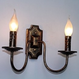 Lampada da parete semplice retrò Corridoio Corridoio Lampada a doppia testa Camera da letto Soggiorno Lampada da parete Illuminazione