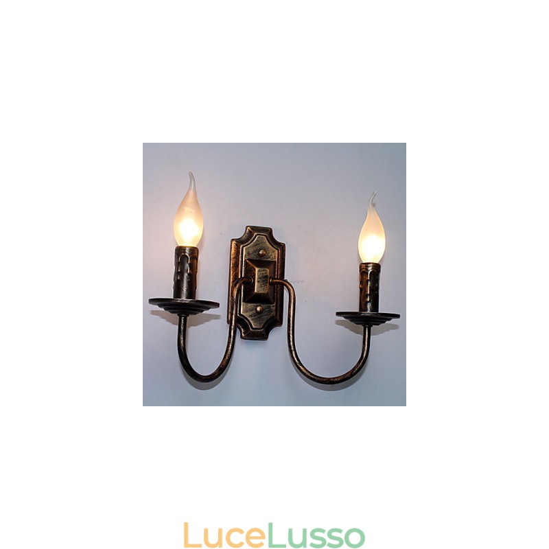 Lampada da parete semplice retrò Corridoio Corridoio Lampada a doppia testa Camera da letto Soggiorno Lampada da parete Illuminazione