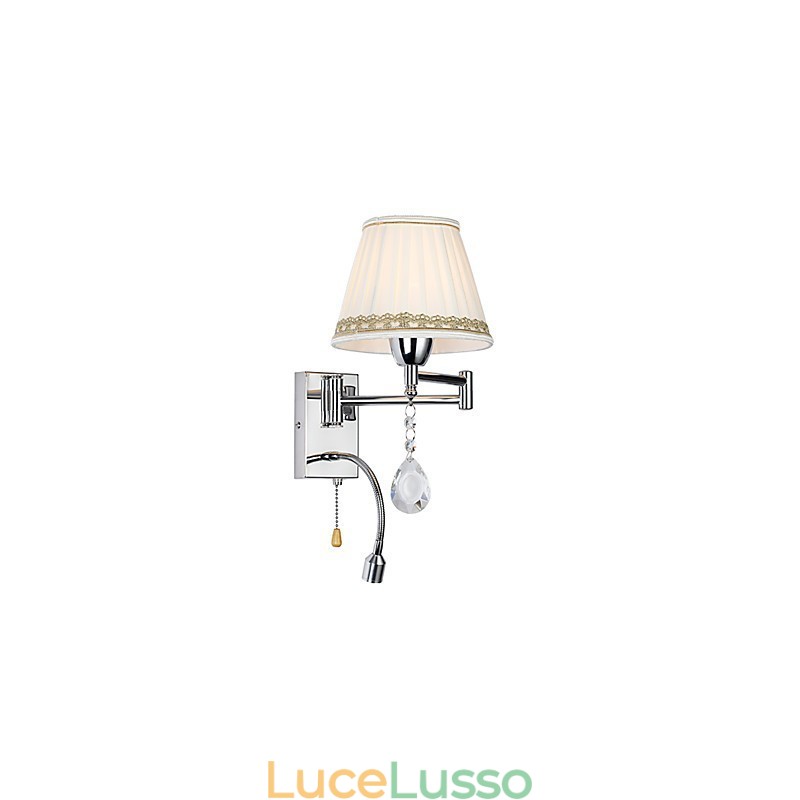 Moderno Contemporaneo Rustico Lodge Moderno Contemporaneo Country Cromato Caratteristica per Lampada da Parete con Braccio Oscillante in Cristallo