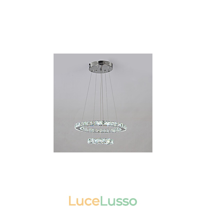 Lampadario tradizionale classico in metallo cromato