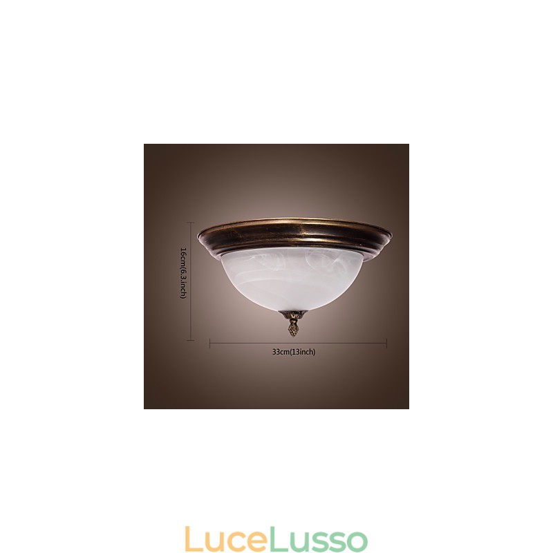 Lampada da soffitto di ispirazione antica con 2 luci
