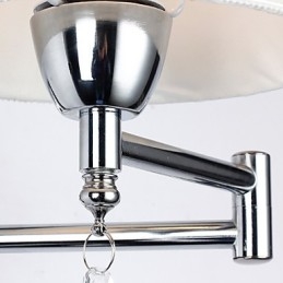 Lampada da parete moderna contemporanea rustica Lodge moderna contemporanea country cromata caratteristica per braccio oscillante in cristallo