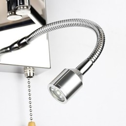 Lampada da parete moderna contemporanea rustica Lodge moderna contemporanea country cromata caratteristica per braccio oscillante in cristallo