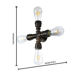 Rustic Lodge Tradizionale Classico Ottone Antico Caratteristica per Luci da Parete Luce Ambientale Applique