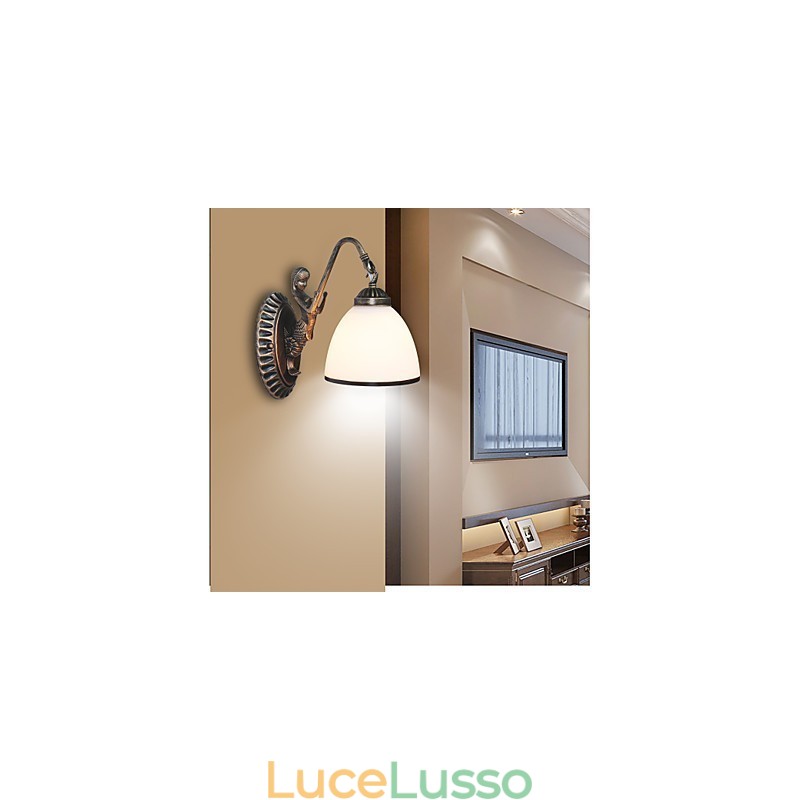 Lampada da parete per veranda, balcone, caffetteria, soggiorno, camera da letto, stile europeo, retrò