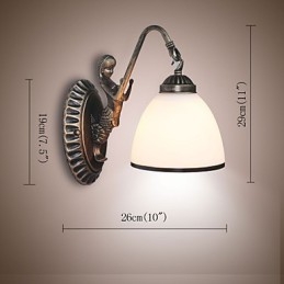 Lampada da parete per veranda, balcone, caffetteria, soggiorno, camera da letto, stile europeo, retrò