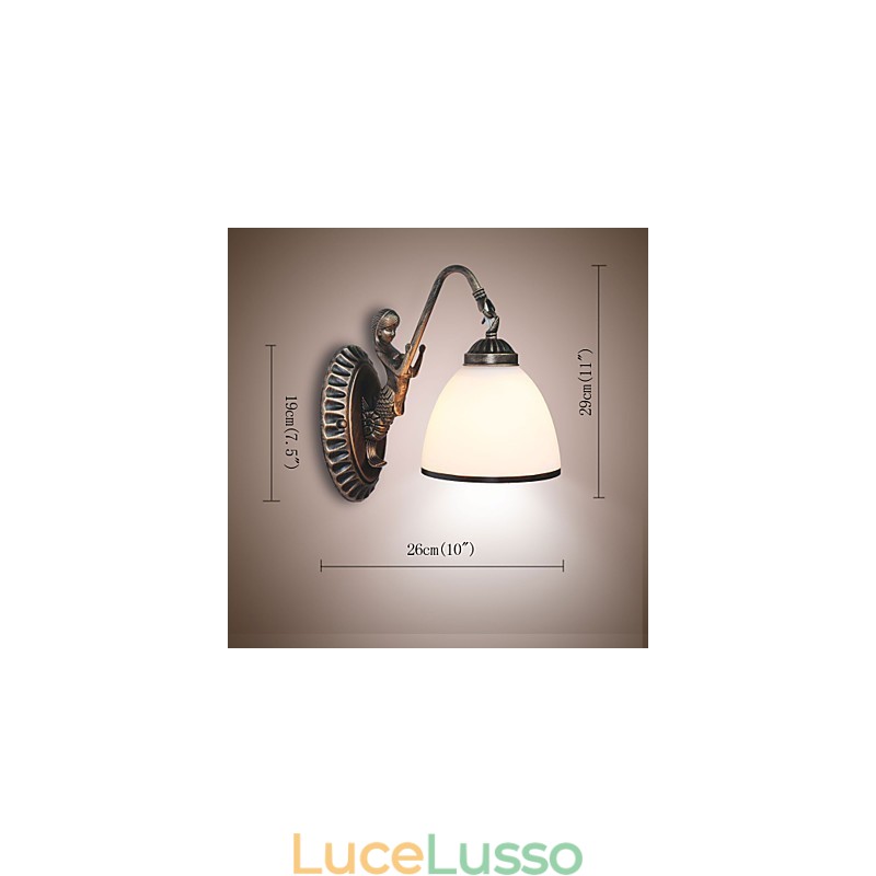 Lampada da parete per veranda, balcone, caffetteria, soggiorno, camera da letto, stile europeo, retrò