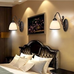 Lampada da parete per veranda, balcone, caffetteria, soggiorno, camera da letto, stile europeo, retrò