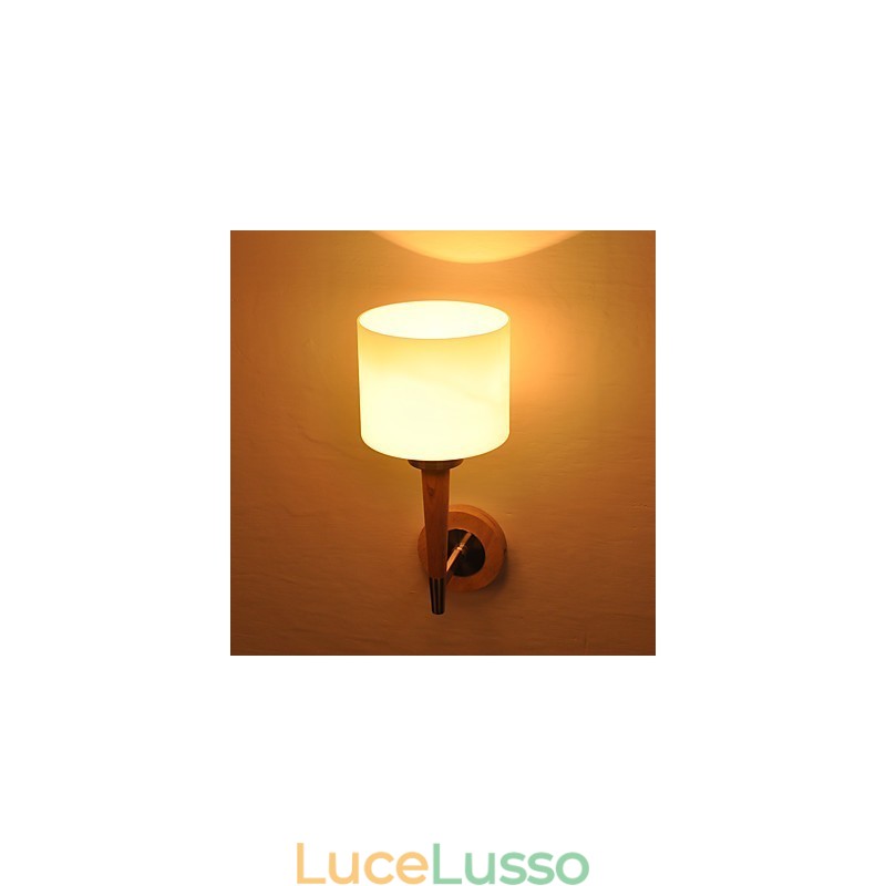 Lampada da parete in vetro Caratteristica per applique da parete in stile mini con luce ambientale