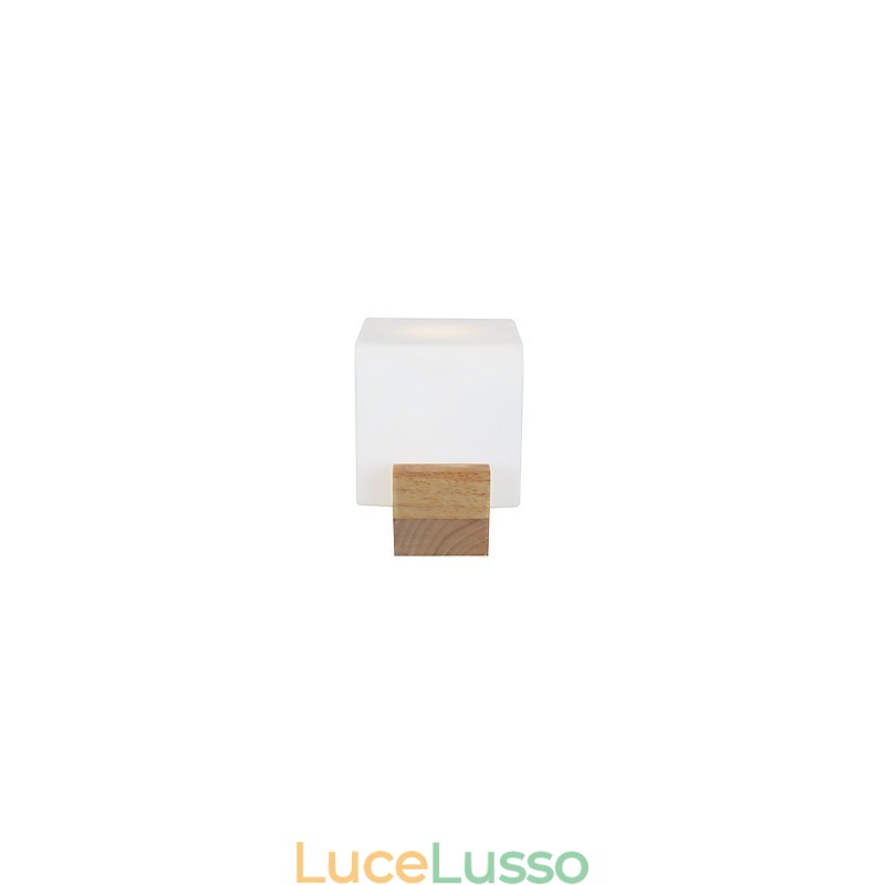 Lampada da parete semplice Lampada da comodino con paralume in vetro e legno massello per camera da letto Cassettiera Soggiorno Cameretta per bambini Dormitorio universitario Tavolino da caffè Libreria