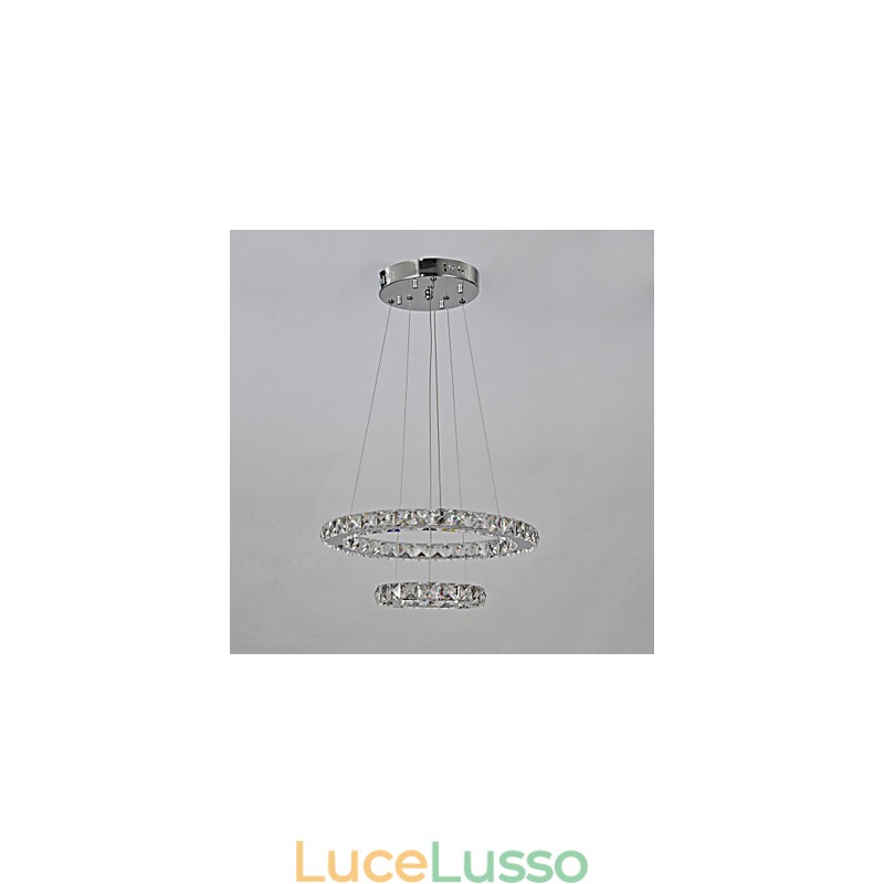 Lampadario tradizionale classico in metallo cromato