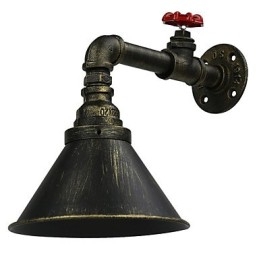 loft Retro Industrial Wall Sconce Ristorante e Bar Lampada da parete in metallo per tubi dell'acqua