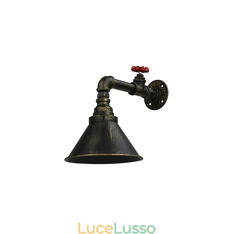 loft Retro Industrial Wall Sconce Ristorante e Bar Lampada da parete in metallo per tubi dell'acqua