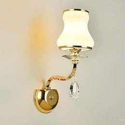 Moderna contemporanea elettroplaccata caratteristica per cristallo mini stile protezione degli occhi luce ambientale applique da parete