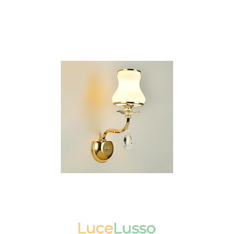 Moderna contemporanea elettroplaccata caratteristica per cristallo mini stile protezione degli occhi luce ambientale applique da parete