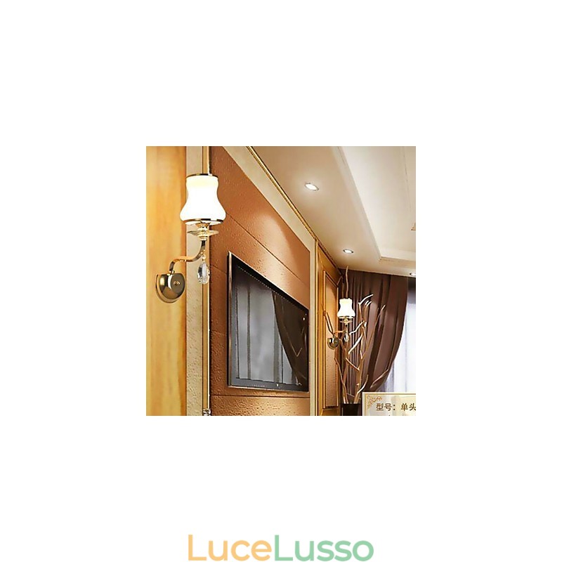 Moderna contemporanea elettroplaccata caratteristica per cristallo mini stile protezione degli occhi luce ambientale applique da parete