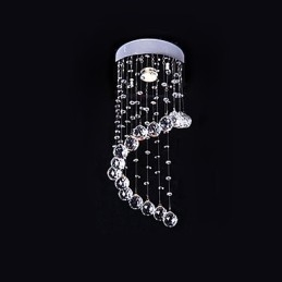 Lampadario moderno contemporaneo in metallo elettroplaccato in cristallo a filo