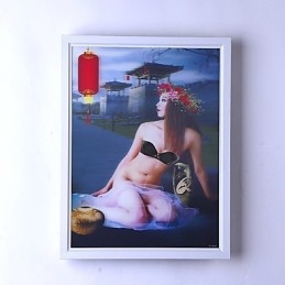 Pittura moderna contemporanea integrata, caratteristica moderna contemporanea per applique da parete con luce ambientale
