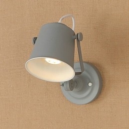 Lampada da parete in acciaio verniciato, decorazione da caffè americano nero opaco, lampada da parete retrò, lampada a spada laser sulla parete