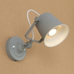 Lampada da parete in acciaio verniciato, decorazione da caffè americano nero opaco, lampada da parete retrò, lampada a spada laser sulla parete