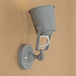 Lampada da parete in acciaio verniciato, decorazione da caffè americano nero opaco, lampada da parete retrò, lampada a spada laser sulla parete