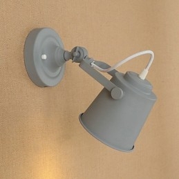 Lampada da parete in acciaio verniciato, decorazione da caffè americano nero opaco, lampada da parete retrò, lampada a spada laser sulla parete