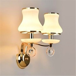 Moderna caratteristica contemporanea galvanizzata per luci da parete in stile mini in cristallo con protezione per gli occhi