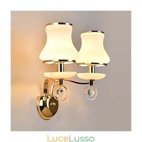 Moderna caratteristica contemporanea galvanizzata per luci da parete in stile mini in cristallo con protezione per gli occhi