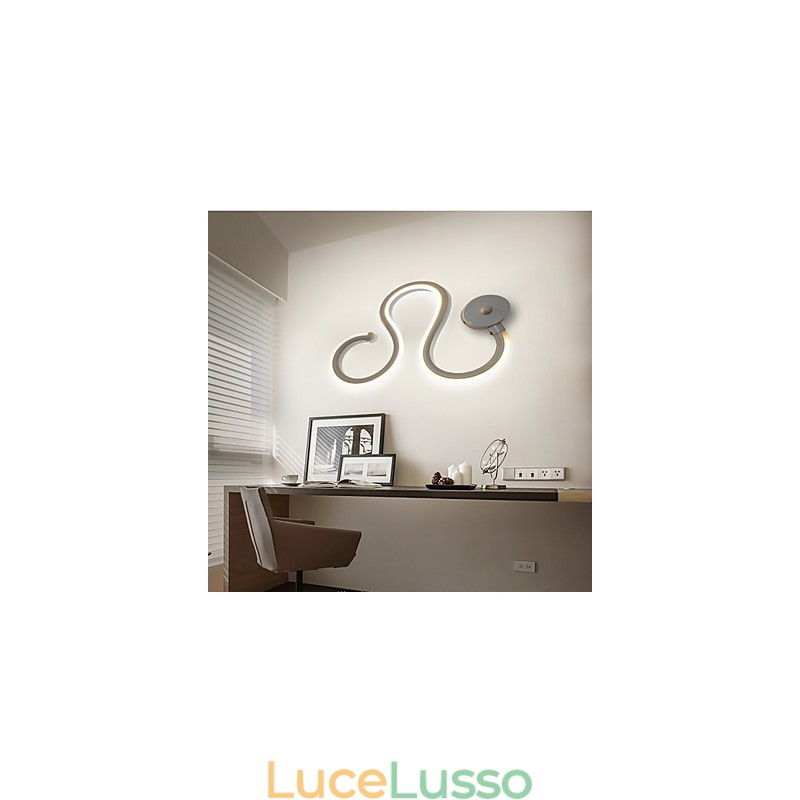 Lampada moderna minimalista Lampada in alluminio Lampada da comodino per camera da letto Decorazione Designer Illuminazione per corridoio a forma di lampade creative per soggiorno