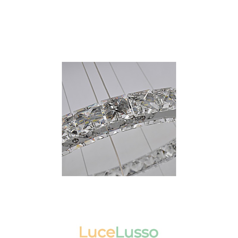 Lampadario tradizionale classico in metallo cromato