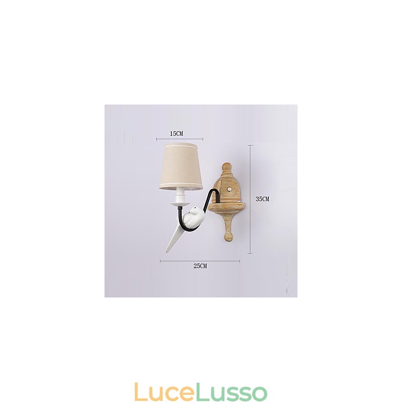 Applique da parete rustiche con luce ambientale, semplice e vintage, con pittura caratteristica