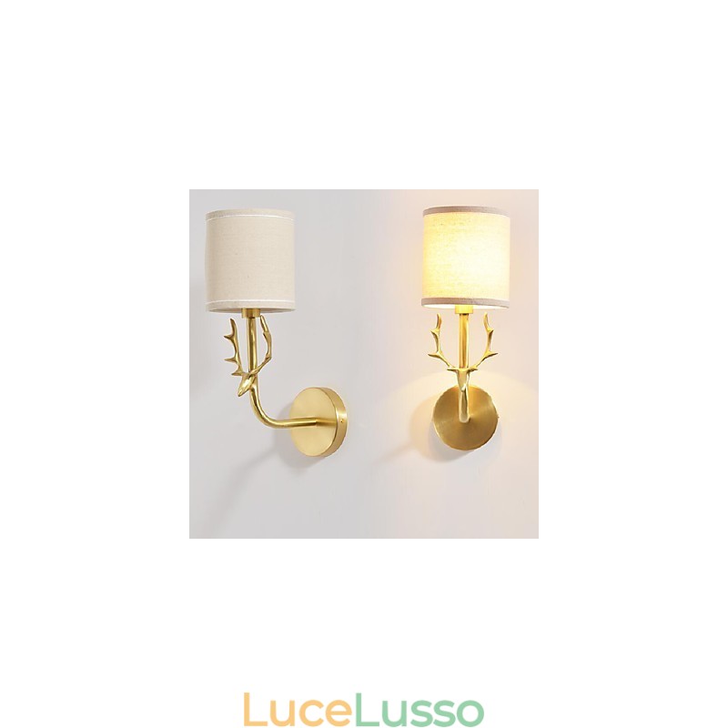 Semplice vintage tradizionale classico in ottone caratteristica per mini stile luce ambientale applique da parete luce da parete