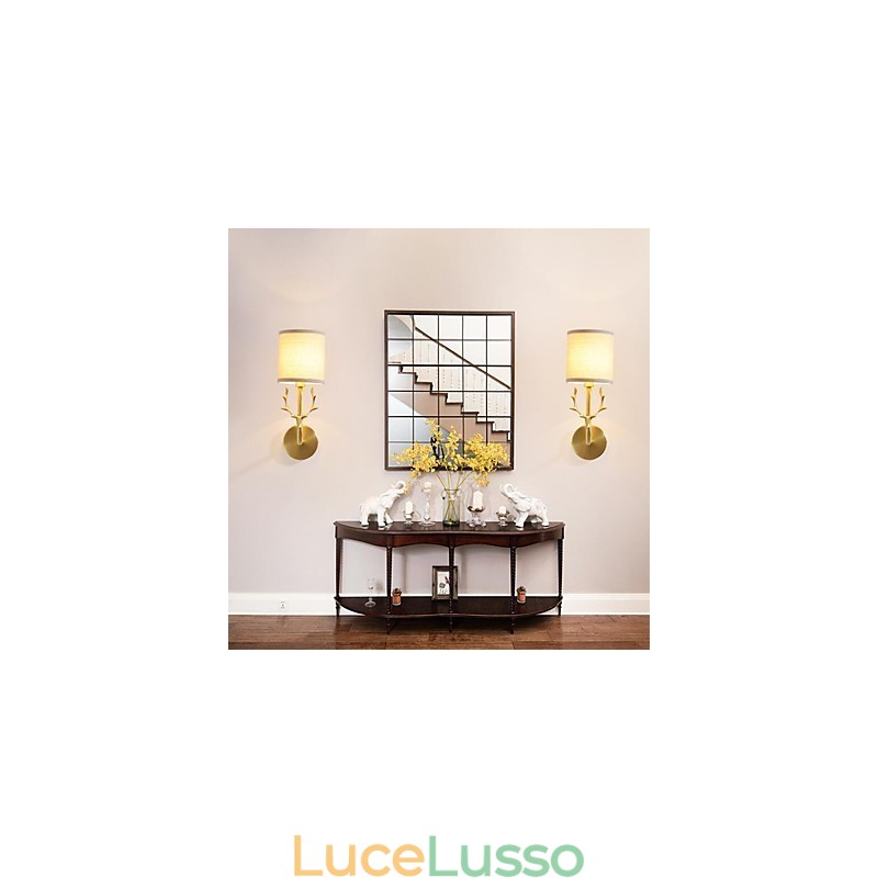 Semplice vintage tradizionale classico in ottone caratteristica per mini stile luce ambientale applique da parete luce da parete