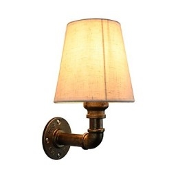Applique da parete rustica in ottone per luce ambientale