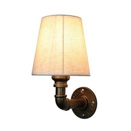 Applique da parete rustica in ottone per luce ambientale