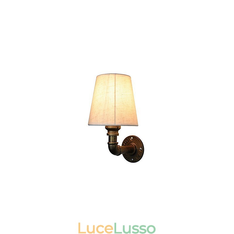 Applique da parete rustica in ottone per luce ambientale