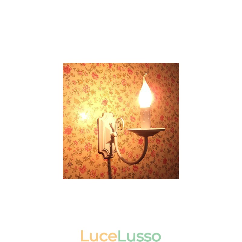 Lampada da parete moderna semplice a candela con testa singola, lampada da comodino per corridoio