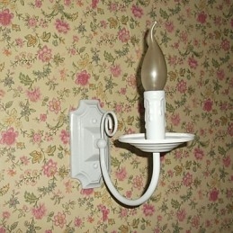 Lampada da parete moderna semplice a candela con testa singola, lampada da comodino per corridoio