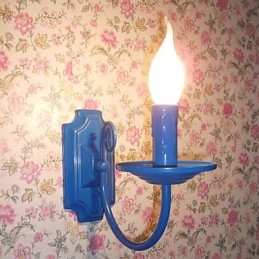 Lampada da parete moderna semplice a candela con testa singola, lampada da comodino per corridoio