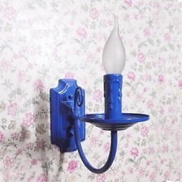 Lampada da parete moderna semplice a candela con testa singola, lampada da comodino per corridoio