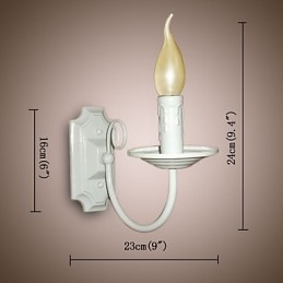 Lampada da parete moderna semplice a candela con testa singola, lampada da comodino per corridoio