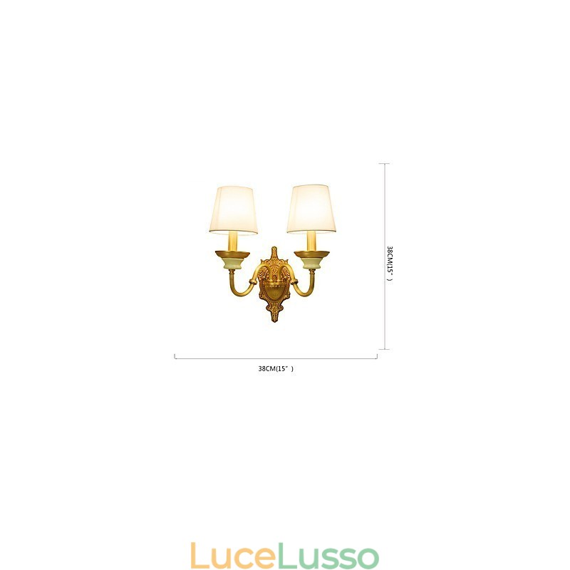 Semplice paese tradizionale classico ottone caratteristica per mini stile applique da parete uplight luce da parete