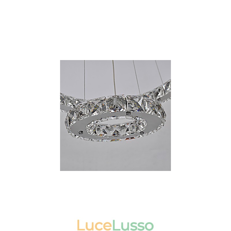 Lampadario tradizionale classico in metallo cromato