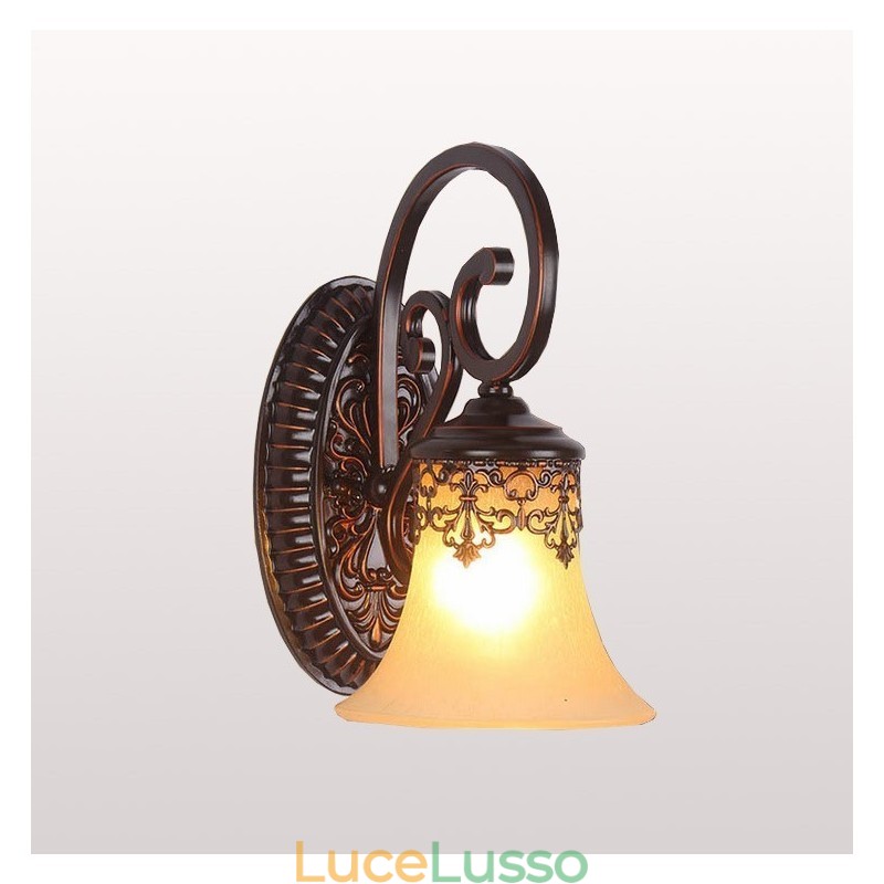Lampada da parete per hall dell'hotel Lampada da parete europea per camera da letto Lampada da soggiorno creativa Lampada da parete per corridoio retrò Lampada da parete per corridoio retrò