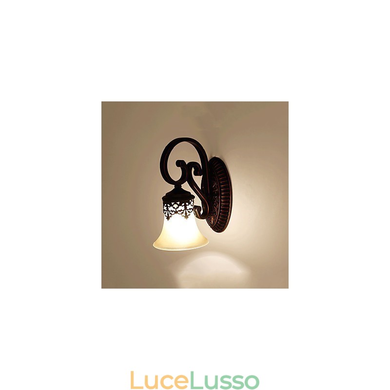 Lampada da parete per hall dell'hotel Lampada da parete europea per camera da letto Lampada da soggiorno creativa Lampada da parete per corridoio retrò Lampada da parete per corridoio retrò