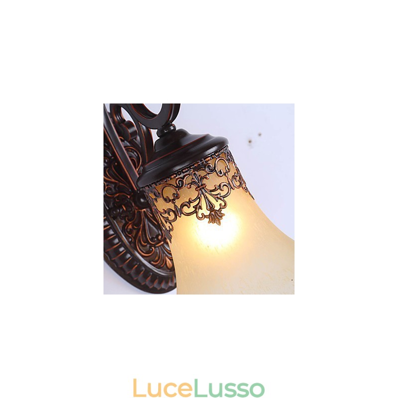 Lampada da parete per hall dell'hotel Lampada da parete europea per camera da letto Lampada da soggiorno creativa Lampada da parete per corridoio retrò Lampada da parete per corridoio retrò