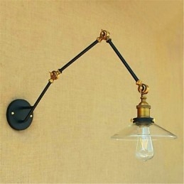 Rustic Lodge Country Chrome Feature per luce ambientale per braccio oscillante Luci per braccio oscillante