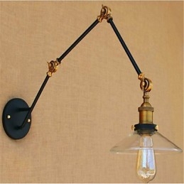 Rustic Lodge Country Chrome Feature per luce ambientale per braccio oscillante Luci per braccio oscillante